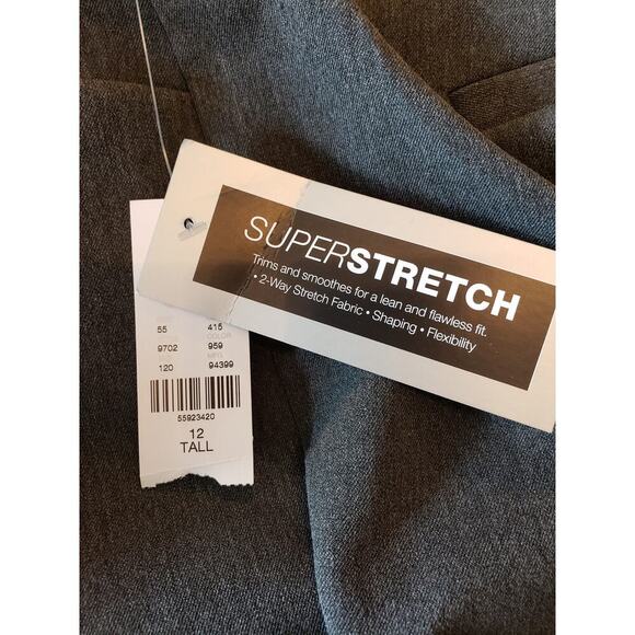 7th Avenue 2 Piece Suit Womens Size 12 Gray Super Stretch Polyester Straight Leg - Picture 5 of 16